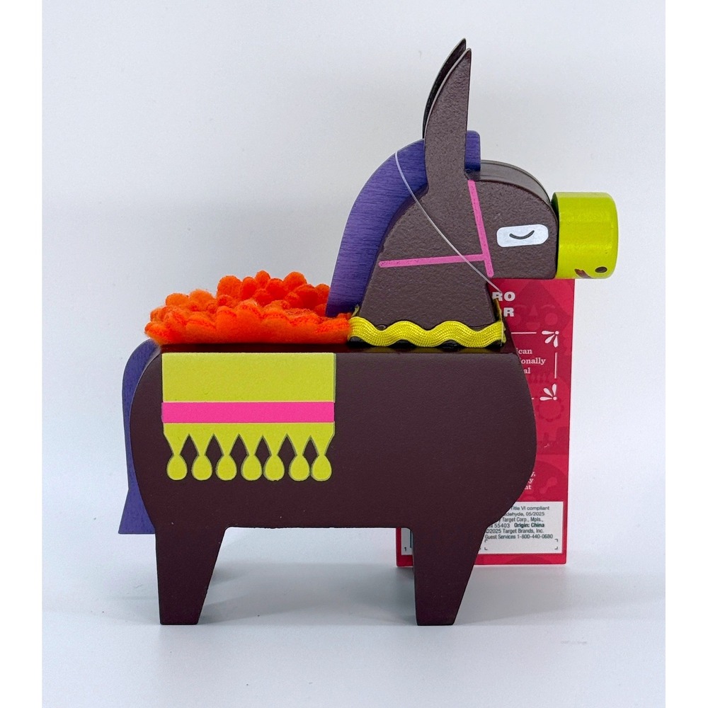 Target Dia de Muertos Burro Decor 6" Wooden Donkey Figurine Cecilia Ruiz New